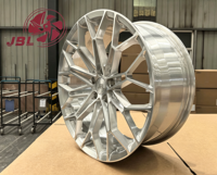 Jantes monobloc forgées 16-24 pouces, finition argent brossé, multi-branches, légères, 5x112 5x120 pour performance, course, coupé, tuning