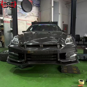 Kit Carrozzeria Paraurti Anteriore Stile TS in Fibra di Carbonio Semi-Lucida Aggiornato 2024 per <span class=keywords><strong>Nissan</strong></span> <span class=keywords><strong>GT</strong></span>-<span class=keywords><strong>R</strong></span> R35 - Product Image 3