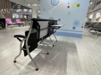 Chaise d'auditorium pliable moderne pour université, collège, salle de conférence, avec tablettes d'écriture, accoudoirs et pieds en acier inoxydable, pour école, bureau, hôpital