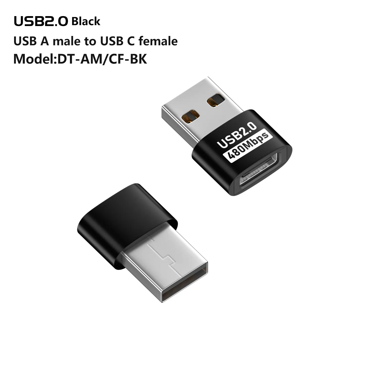 Type C Adapter Type-C USB C Female to USB2.0 USB 2.0 A Male OTG Converter Adapter Adapter supports 10W 480Mbps data transfer