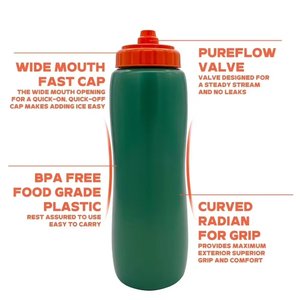 Bouteille d'eau de cyclisme et de hockey sur glace personnalisable avec logo, sans BPA, 700 ml et 1000 ml, à compression facile avec valve à débit rapide - Product Image 4