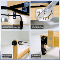 Reformer Pilates en bois de chêne de haute qualité, relevable, durable, portable, équipement de fitness pour la maison, reformer Pilates