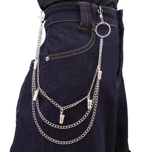 Cadena de Pantalones Unisex de Metal, Cadena de Cintura Estilo Hip Hop con Colgante de Taza de Café/Té de Múltiples Capas, Accesorio de Aleación de Zinc para Uso Diario - Product Image 1