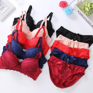 Ensembles de soutien-gorge sexy pour femmes sous-vêtements en dentelle ensemble de soutien-gorge Push up ascenseur et soutien soutien-gorge sans fil