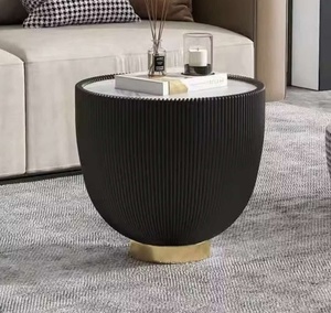 โต๊ะข้างสุดสร้างสรรค์ไม้มะระลายหินอ่อนสีเรียบง่ายทันสมัยสไตล์นอร์ดิก - Product Image 1