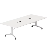 Table de conférence pliante en bambou MEKIA, mobile et détachable, pour bureau, moderne, simple, pour formation, 10 places, pieds en métal, multifonctionnelle