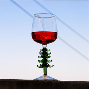 Copas de vino altas de árbol de <span class=keywords><strong>Navidad</strong></span> simples y creativas al por mayor, Copas de cristal de pareja de dibujos animados simples - Product Image 4