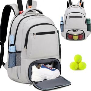Échantillon gratuit – Sac à dos de sport résistant à l'eau pour hommes et femmes, idéal pour raquettes de tennis, badminton et squash - Product Image 4