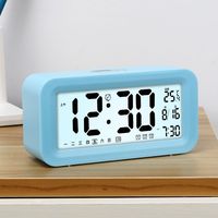 LED-Wanduhren Modernes Design Digitaler Spiegel FM-Radio Musik-Alarm Doppelalarm-Einstellung USB-Betrieben Hintergrundbeleuchtung Büro Outdoor Wohnbereich