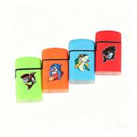 Briquet à gaz personnalisé avec logo, briquet coupe-vent pour fumer, briquet électronique, vente en gros, boîte de présentation en plastique moderne