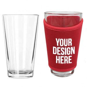 Factory Custom Reusable Neoprene Schooner Glass Cooler Coolies Pint Glass Sleeve Cover with OEM Logo - Product Image 6