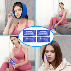 Face Ice Pack for Wisdom Teeth Jaw Head and Chin Reusable Hot Cold <strong>Gel</strong> Packs with 4 Hot Cold Therapy <strong>Gel</strong> Packs - Product Image 2