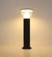 Lampe solaire de jardin en aluminium avec diffuseur PC, capteur photocellule, pour éclairage décoratif de parcs résidentiels et clôtures