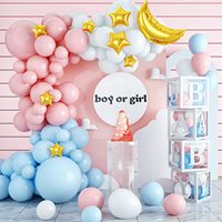 Garçons et filles sexe révéler ballon arc guirlande kit 36 pouces grande boule noire bleu rose ballon décoration de fête