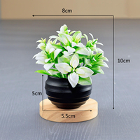 Lot en gros de mini bonsaïs artificiels en plastique, plantes vertes en pot pour la décoration de table à la maison
