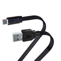 Câble de charge et de données Micro USB plat et souple, conception pour utilisation en voiture, connecteurs angulaires haut-bas-gauche-droite, universel pour téléphones Android