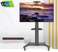 KALOC-carrito de TV móvil, soporte de suelo LCD ajustable de 161 de altura para pantalla LED de Plasma, estante de TV de 32 a 65 pulgadas