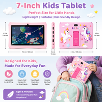 Nouvelle tablette pour enfants HYRS 7 pouces Android 13 12 Go + 256 Go Qualcomm 8916 Octa-core WiFi Éducation Divertissement Housse en silicone antichoc