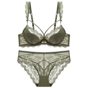 Lism Custom puro lussuria intimo Set per ragazze Sexy pizzo Push-Up Anti-Sagging reggiseno di cotone coppa reggiseno secondario seno vita - Product Image 5