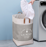 Panier à linge pliable grande capacité en tissu tressé écologique et durable, sac de rangement moderne pour vêtements, idéal pour la salle de bain et l'organisation de la maison