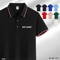 Camiseta Polo de Alta Calidad, 200gsm, Poliéster y Algodón, Camiseta Polo para Hombre, Uniforme Personalizado de Empresa, Camisetas Polo de Golf con Logotipo Bordado para Hombre