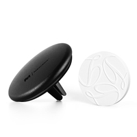 Mescente OEM disponible désodorisant rond en cuir de luxe pince pour bouche d'aération de voiture parfumée