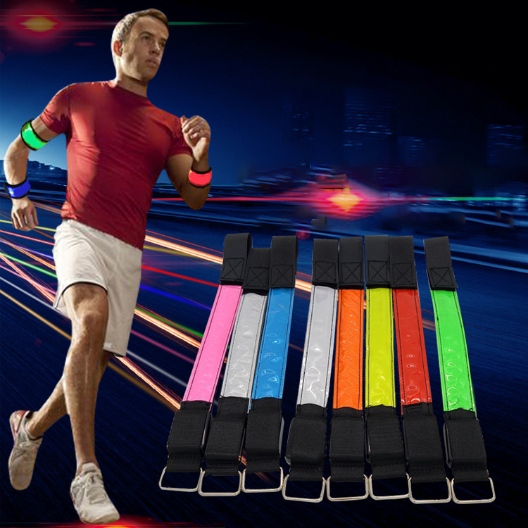 Регулируемая перезаряжаемая светящаяся светодиодная Ночная мигающая бегущая рука со светоотражающей полосой ходовой свет