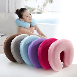 Siêu mềm ngắn sang trọng tựa đầu bộ nhớ bọt U-hình dạng cổ gối - Product Image 1