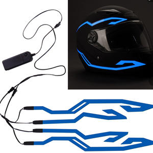 Kit de casque de <span class=keywords><strong>moto</strong></span> étanche RTS Bande lumineuse froide LED pour vélo <span class=keywords><strong>Autocollant</strong></span> EL avec 4 feux d'avertissement clignotants pour la conduite de nuit - Product Image 2