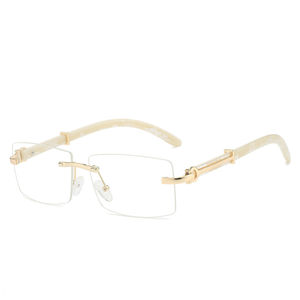 新着<span class=keywords><strong>2025</strong></span>バッファローホーンサングラス男性Oculos De Solファッションリムレスシェード長方形サンメガネ女性用 - Product Image 4