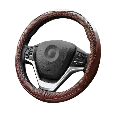 Steering Wheel Cover with Black PU Leather