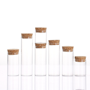 Tubes à essai <span class=keywords><strong>en</strong></span> <span class=keywords><strong>verre</strong></span> plat transparent <span class=keywords><strong>avec</strong></span> bouchons <span class=keywords><strong>en</strong></span> <span class=keywords><strong>liège</strong></span> Flacon d'échantillon de liquide pour le stockage de bonbons au sel de bain Expériences scientifiques - Product Image 1