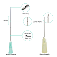 Kit d'aiguilles canules stériles à usage unique multi-calibre 18/21/22/23/25/27/30G en acier inoxydable pour animaux de compagnie et esthétique Livraison gratuite