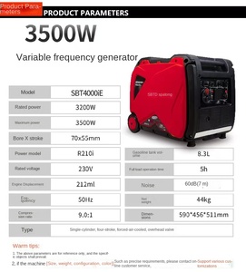 Sbatong Im Lặng Loại 220V 2kw-5kw Kỹ Thuật Số Chuyển Đổi Tần Số Máy Phát Điện Nhỏ Ổn Định Cắm Trại Sử Dụng - Product Image 3