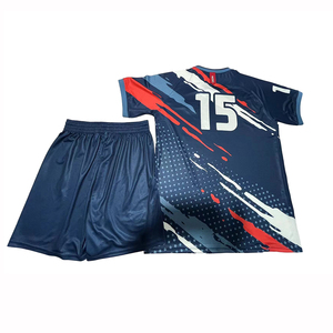 カスタム100%ポリエステルサッカーユニフォーム 通気性速乾吸汗速乾 熱転写プリント フットボールシャツ チームユニフォーム - Product Image 2