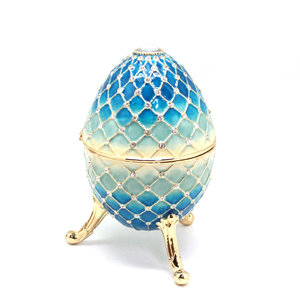 Shinnygits-caja de joyería esmaltada en forma de huevo de Pascua, regalo de negocios, recuerdo, Faberge - Product Image 3