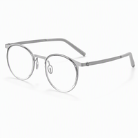 Montures de lunettes de vue rondes légères en titane massif et en acétate de qualité supérieure pour adultes, à porter toute la journée