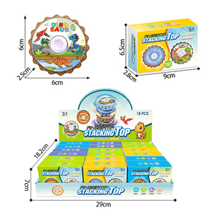 Juguete giratorio apilable de dinosaurio para niños, giroscopio de dedo infinito con sonido de clic para aliviar el estrés y jugar al aire libre - Product Image 4