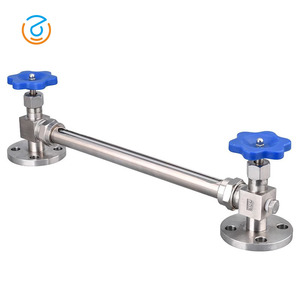 مقياس مستوى الماء بأنبوب زجاجي عضوي مع أنبوب فولاذ مقاوم للصدأ للقراءة فقط وأنبوب PTFE مقاوم للتآكل لقياس مستوى السوائل - Product Image 1