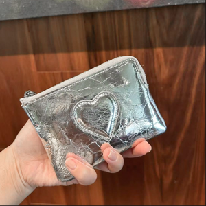 Oil Wax Cowhide Leather Wristlet Keychain <b>Wallet</b> Genuine Leather Designer Coin Purse Keychain <b>Wallet</b> Mini <b>Small</b> Purse Bag - Product Image 4