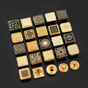 Eco Friendly Metal Snap <b>Button</b> Custom Brass Copper Iron Stainless Steel Square Round Shape Garment Fastener For Clothing Bag - Product Image 1