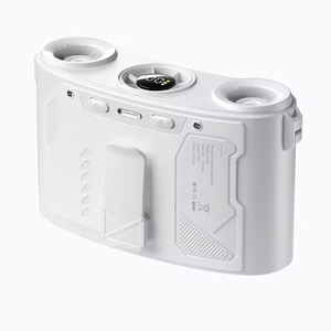 New Household Portable Dual-<b>Head</b> Refrigeration Waist Hanging Violent <b>Fan</b> Summer Outdoor USB Rechargeable Mini Handheld Infinite - Product Image 1