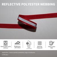 Ruban en polyester réfléchissant personnalisé, haute visibilité, pour marquage de sécurité routière et ceintures de sécurité pour animaux de compagnie