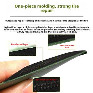 Patch de réparation universel en caoutchouc pour pneus radiaux sans chambre à air et pneus diagonaux, importé du Japon par Maruni, pour voitures et camions, avec agent de vulcanisation à froid - Product Image 2