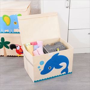 Large Capacity Fabric <b>Toy</b> Chest Zoo Print Foldable <b>Toy</b> Storage <b>Box</b> <b>for</b> <b>Boys</b> and Girls - Product Image 3