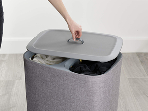 Panier de séparation du linge de 90 litres à vidage facile avec 3 sacs de lavage amovibles avec poignées - Product Image 4