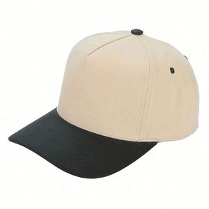 Gorra de Béisbol de Lona con Visera Curva y Parche Bordado con Logotipo Personalizado OEM, 5 Gorras Snapback Sin Estructura Unisex de Dos Tonos de Color Común - Product Image 5