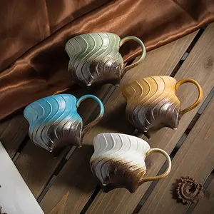 İskandinav yaratıcı kahve kupa kaba çömlek seramik yaratıcılık çömlek kupalar çay süt kupası için en iyi baba