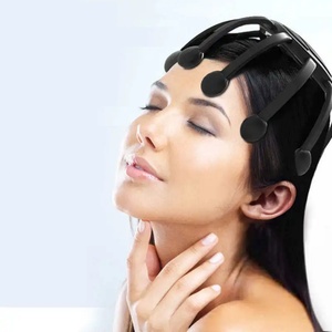 Masseur de tête vibrant électrique rechargeable 10 têtes 5 modes, masseur de cuir chevelu en forme de pieuvre - Product Image 1