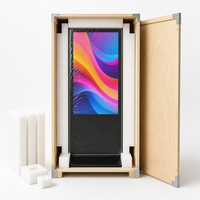 Écran tactile LCD vertical publicitaire d'intérieur de 32/43/50/65/75 pouces sur pied avec affichage animé